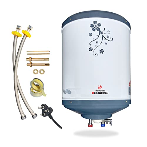 Activa 15 LTR Storage (2kva) Special Anti Rust Coated Geyser AURONA Suitable For High Rise Buildings Comes with 5 Years Warranty