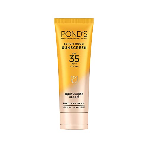 POND’S Serum boost sunscreen prevent and fade dark patches with the power of SPF 35 and NIACINAMIDE-C Serum 50g