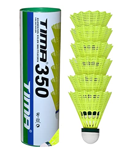 Tima Badminton Shuttlecocks Nylon Feather Shuttlecocks High Speed Badminton Balls Great Durability Stability for Indoor Outdoor Sports Training