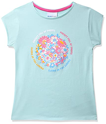 Blink Street Plain Regular fit Girls T-Shirts (BS-1405-28_Aqua_3/4Yr 3/4YR)