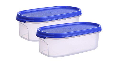 Java Kitchen Storage Container Set for Rice ; Dal ; Atta ; Flour ; Cereals ; Pulses ; Snacks, Stackable ; BPA Free ; Best Quality, Assorted Colors (2, 0.5L)