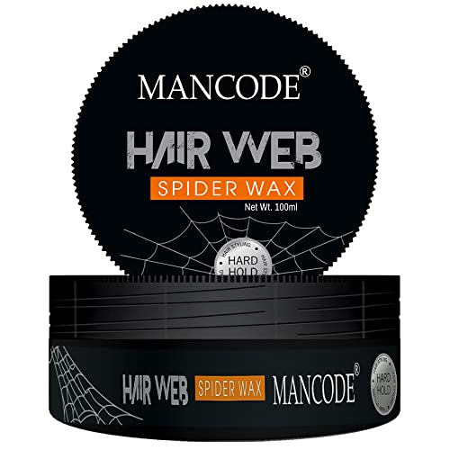 Mancode Spider Hair Web Wax For Men – 100ML | Extra Long Lasting Powerfull and Strong Hold | Improve your Hair Volume and Texture | Non Sticky Stylish Look.