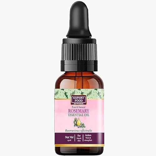 Expert Foods Rosemary Essential Oil for Hair Growth, Hair Fall Control,Skin Care | 100% Pure, Natural Oil (15 ML)