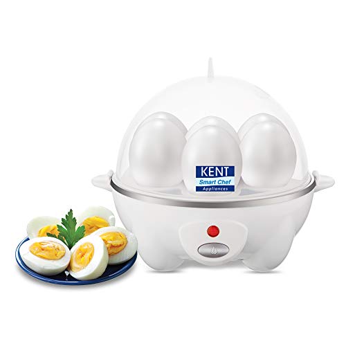 KENT 16053 Egg Boiler-W 360W | Stainless Steel Heating Plate | 3 Boiling Modes – Hard, Medium, Soft Eggs| Boils upto 7 Eggs at a Time