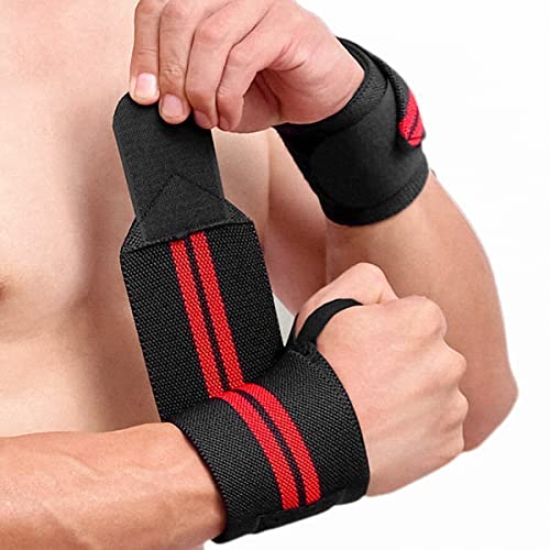 Wrist Supporter for Gym by SLOVIC Heavy Duty, Breathable Gym Wrist Support for Men | Perfect Hand Band for Gym | Performance Enhancement Straps for Gym, Weightlifting, Gymnastics, and Cross Training