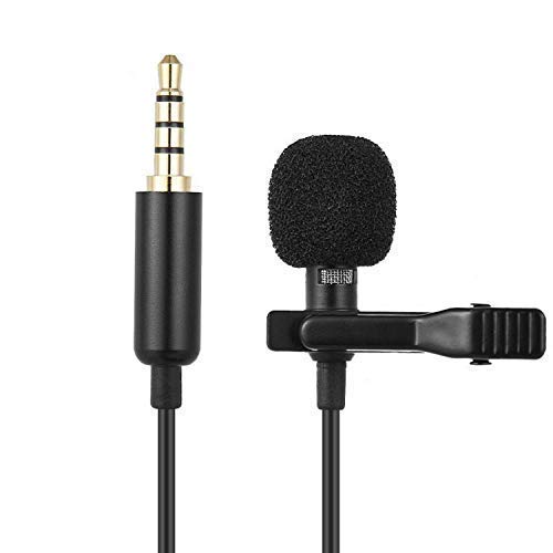 Tusmad Supremo Aldo Mini Singing and Recording 3.5mm Mic Microphone with Long Cable for Voice Chat, Video Conferencing, Singing & Recording Youtube on Smartphones (Black) mini singing and recording mic