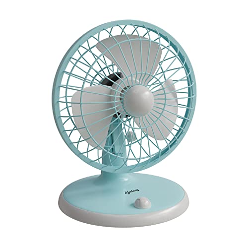 Lifelong 200Mm Table Fan|High Speed Operation|Compact Design|2500 Rpm|with Led Light|Suitable for Home, Office Desk, Kitchen (Lltf902, 1 Year Manufacturer’S Warranty), White