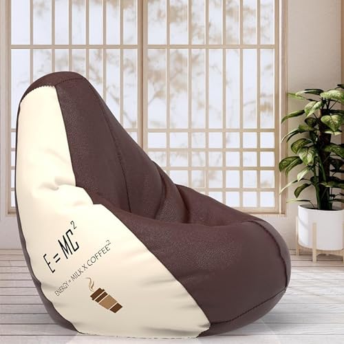 ComfyBean Bag with Beans Filled XXL- Official: Jack & Mayers Bean Bags – for Teenagers – Max User Height : 4.5-5 Ft.-Weight : 45-50 Kgs(Model: Absolutely Nothing – Black Red)