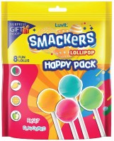 LuvIt Smackers Happy Pack Chocolate Flavored Lollipops Chocolate Lollipop(6 x 96 g)