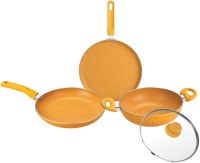 BERGNER Induction Bottom Non-Stick Coated Cookware Set(Aluminium, 4 – Piece)