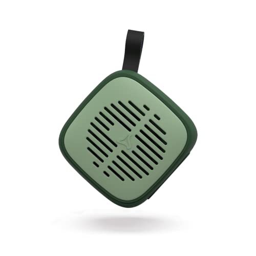 SYSKA Qube 5W, Ultra-Portable Mini Wireless Bluetooth Speakerwith Mic, HD Sound, 10 Meter Working Range, Made in India, Type C Charging with Voice Assistant – (Gorgeous Green)