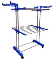 HomeMate Steel, Plastic Floor Cloth Dryer Stand DOUBLE POLL B2SS-2T(2 Tier)