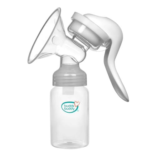 BuddsBuddy Dura Plus Silicone Manual Breast Pump With Feeding Nipple | Gentle & Easy to Operate | BPA Free | Multicolor, BB7290