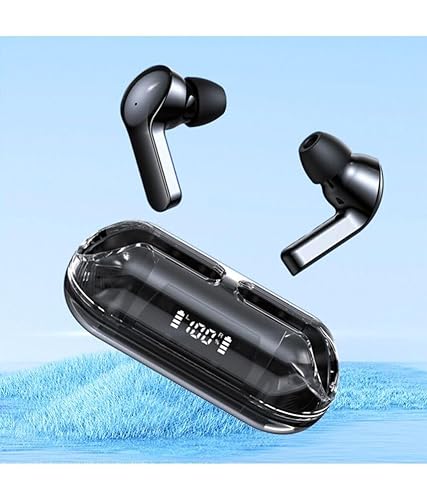 DMJ- S10 Pro On Ear TWS – Transparent Digital Display Ear Buds
