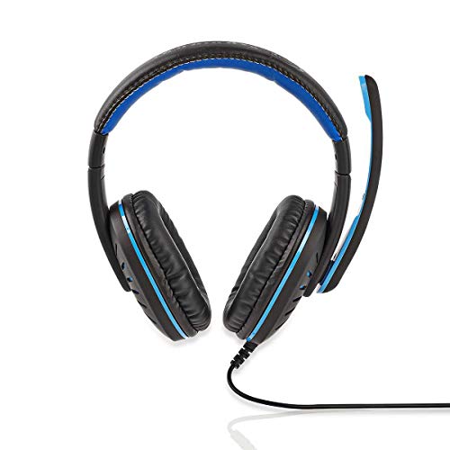 Amigo Nedis Wired Over-Ear Gaming Headset | with Impressive Surround Sound |with 3.5 MM Connector | |High Bass (Black/Blue)
