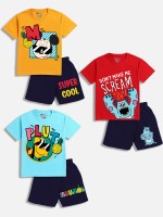 SmartRAHO Boys Casual T-shirt Shorts(Multicolor)
