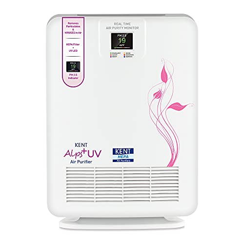 KENT 15008 Alps+ UV Air Purifier | Highly Efficient HEPA Technology | Smart Air Purifier | Cleaner Air Every Time | UV LED That Kills Bacteria & Viruses