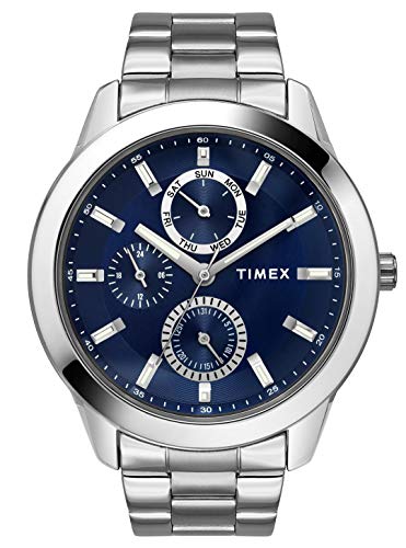 TIMEX TWEG18507 Stainless Steel Analog Men’s Watch (Black Dial Silver Colored Strap)