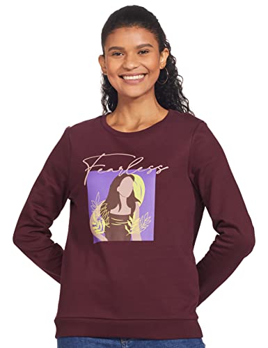 VERO MODA Women Cotton Crew Neck Sweatshirt(105103803 -Port Royale)