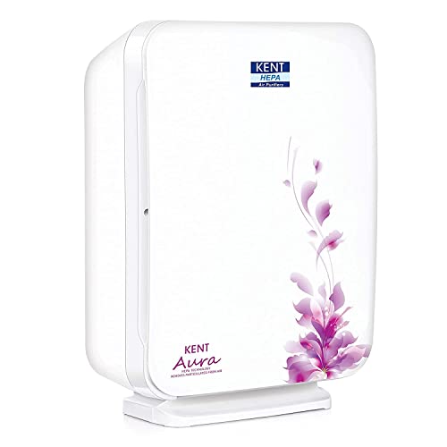 KENT 15002 Aura Air Purifier |Highly Efficient Hepa Technology | In-Built Ionizer| Filter Change Indicator & Air Quality Sensor | Child Lock Feature, White