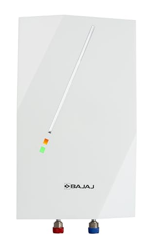 Bajaj Skive 5 Litre 5-Star Rated Instant Water Heater for home| High Grade SS Tank| Multiple Safety System| Suitable for High Rise| Shock Resistant| Rust Proof Outer| 5-Year* Warranty by Bajaj |White