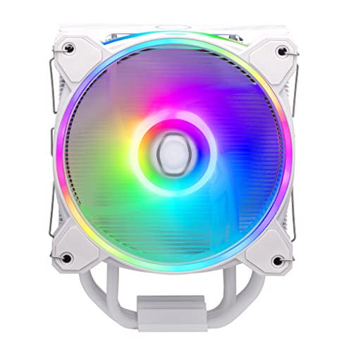 Cooler Master Hyper 212 Halo White CPU Cooler – 120mm Fan | Support AMD & Intel CPU Socket AM5, AM4 / LGA 1700, 1200, 1151, 1150| PWM Case Fans | 51.88 CFM Airflow | 4 Heat Pipes | Gen 2 ARGB