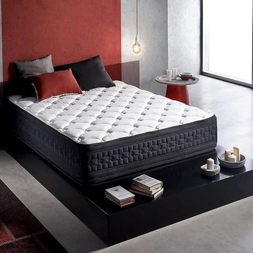 Wakeup Spring Mattress King Size | 10 Years Warranty | Riserox 8 inches Pocket Spring Mattresses | Soft Cotton Breathable Fabric | Luxury Comfort (78x72x8 Inch | Medium Firm | White Grey)