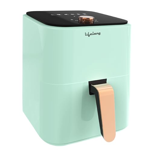 Lifelong 4L Air Fryer 1200W With Timer Selection Control | Hot Air Circulation Technology (Llhfd423, Green), 4 Liter