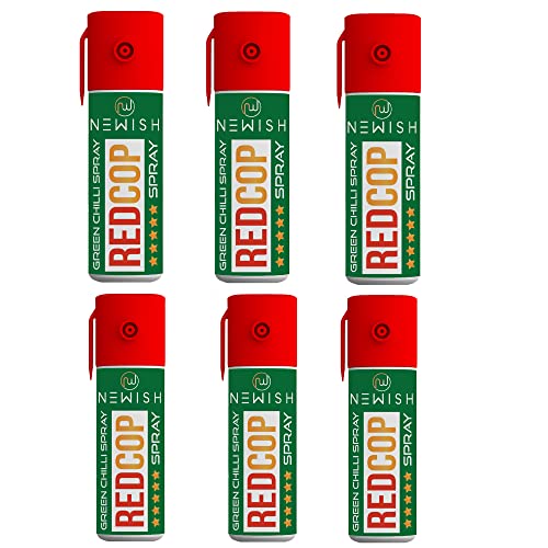Newish – Metal Powerful Green Chilli Self Defence Spray for Women – Women Safety Gadgets – Self Protection Weapons -(Each: 55 ml/35 g), Pack of 6