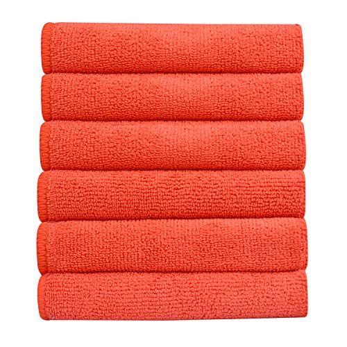 Bathla Spic & Span Multi Purpose Micro Fiber Cleaning Cloth – 340 GSM: 60cmx40cm (Pack of 6 – Red)
