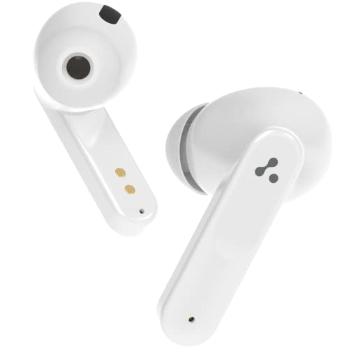 Ambrane Dots Sense True Wireless Earbuds with 21 Hours Playtime,Environmental Noise Cancellation (Enc),10Mm Drivers with Boostedbass,Bluetooth V5.1,Ipx4 Splash Proof (White),in-Ear