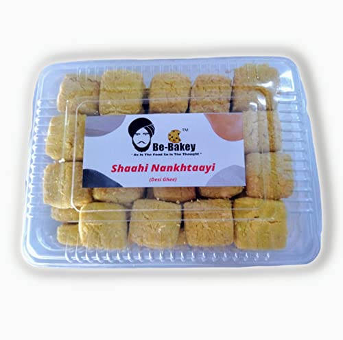 Be-Bakey – Desi Ghee Besan Nankhatai – Bakery Biscuits | No Preservatives | Authentic Punjab Taste – 400g Box | Healthy Cookies | Without Hydrogenated Vegetable Oil Mixing