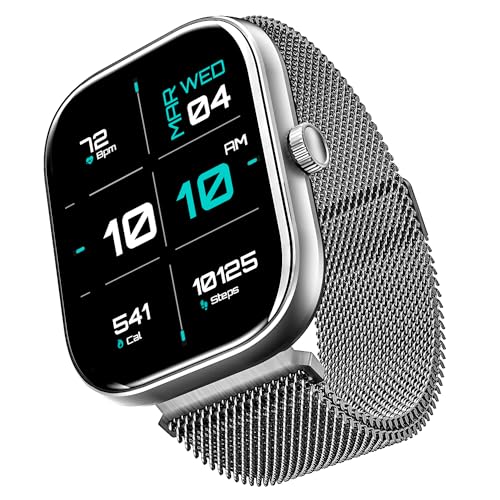 boAt Wave Sigma Smartwatch with 2.01″ HD Display,Bluetooth Calling, Coins, DIY Watch Face Studio, 700+ Active Modes, HR&SpO2 Monitoring, Energy and Sleep Scores,IP67(Silver Metal)