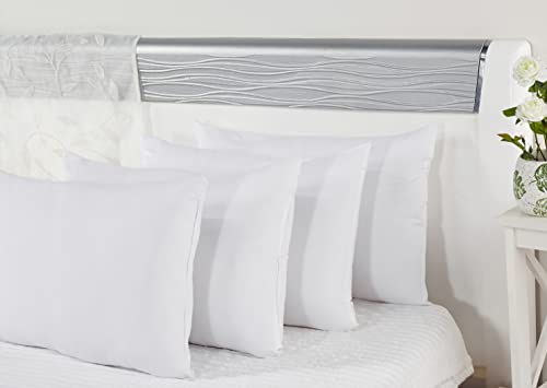 Amazon Brand – Solimo Polyester Bed Pillows (Pack of 4) – 40X60Cm – 85 GSM, White