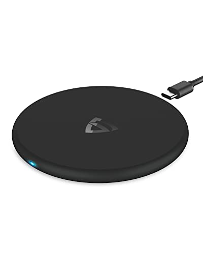RAEGR Arc 400 Pro 15W Type-C PD | Made in India | Qi-Certified Wireless Charger with Fireproof ABS for iPhone 15/14/13/12 Series, Galaxy S23/S22 Series, Pixel 7/6 Series, OnePlus 9/9 Pro -Matte Black