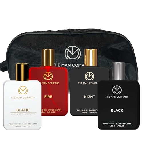 The Man Company Perfume Gift Set for Men 4 * 50ml- A Gentleman’s Choice | Premium Long-Lasting Eau De Parfum & Eau De Toilette Body Spray For Men | For Party, Outing, Office & Date
