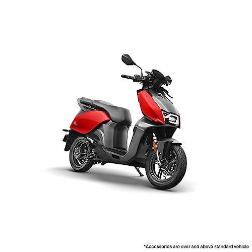 VIDA Powered by Hero V1 Pro Electric Scooter – 110 km Range in one Charge – Top Speed 80 kmph – Red (with Portable Charger)