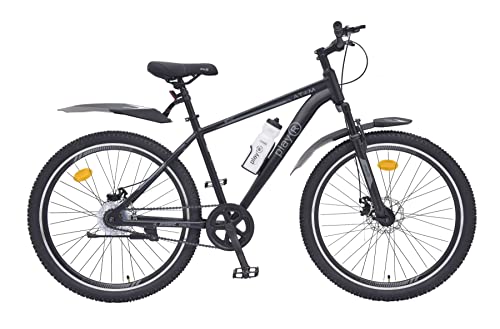 playR Atom 27.5 Inch – Alloy Single Speed – Front Wheel Shock Abs – Front and Rear Disc Brake – Feather Black