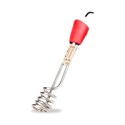 Longway Immensio 1500 Watt Immersion Rod, Water Heater with Waterproof & Shockproof Protection ISI Certified | 1-Year Warranty | (1500 Watt, Red)