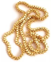 LABHUBAMON 24” Inch Long Chain High Quality Indian Polished women and chain for girls Gold-plated Plated Alloy Chain