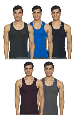 Rupa Frontline Men’s Western Regular Fit Solid Vest (RFLFVRTVRNP500_Assorted-Color and Print May Vary_85 CM)