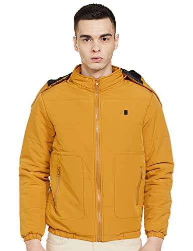 The Indian Garage Co Adult Men’s Slim Fit Jacket (0222-JKT47-06_Yellow L)