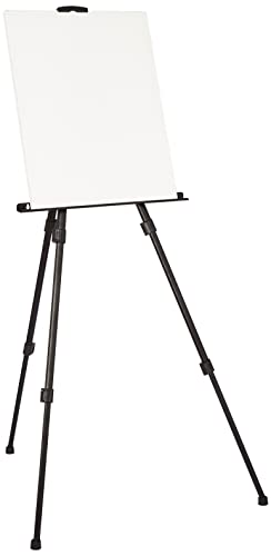 Amazon Brand – Solimo Artist Painting Sketching Easel with Carry Case and 4 Size Stetched Canvases Board Stretched Canvases – 20cmx30cm, 30cmx40cm, 40cmx50cm, 50cmx60cm