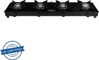 Sigri-wala Tornado Delux Straight Line LPG Only Glass Automatic Gas Stove(4 Burners)