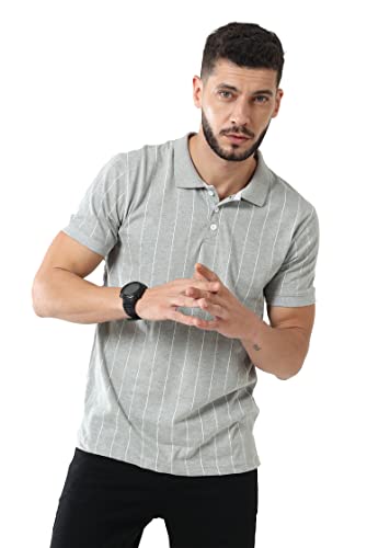 fanideaz Branded Mens Cotton Polo T-Shirts for Men_GY27_XL Grey