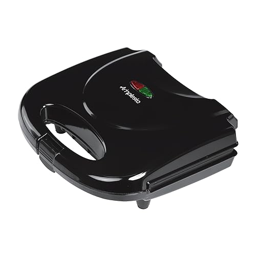 Amplesta Sandwich Maker 800W |Standard Size | Auto Temp Control| Smart LED Indicator |Heat Resistant Bakelite Body| Non-stick-BPA& PFOA Free|Black|1 year warranty| Regular Bread Size |800 Watt