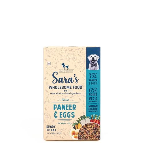 Heads up for tails Sara’s Wholesome Classic Paneer & Egg Dog Wet Food – 100 gm
