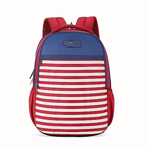Lavie Sport Nautical 26L Printed School Backpack for Girls | Stylish and Trendy Casual Backpack