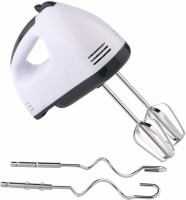 krenz Electric Hand Mixer with Stainless Steel Attachments, 7 -Speed, Includes; Beaters, Dough Hooks 260 W Hand Blender(White)