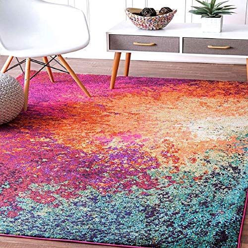 Status Contract 3D Printed Vintage Persian Carpet Rug Runner for Bedroom/Living Area/Home with Anti Slip Backing (4X 6 Feet-Medium , Multi)-Pack of 1